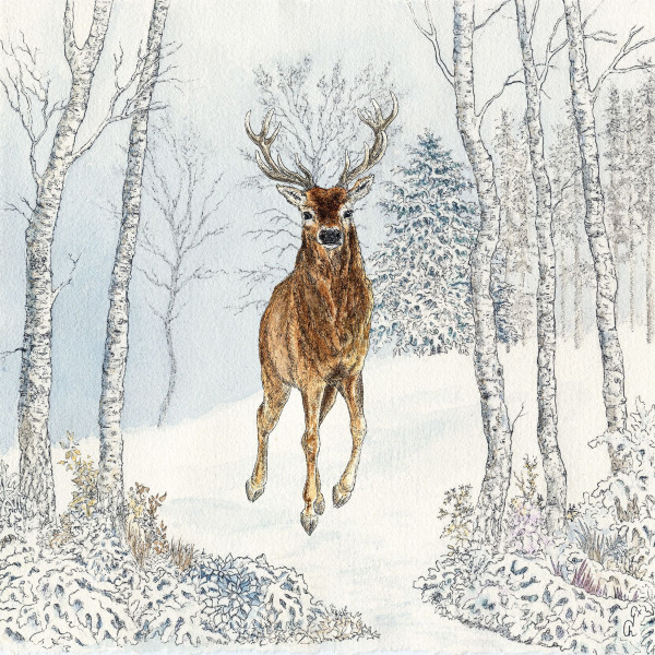 Servietten Cerf Hiver