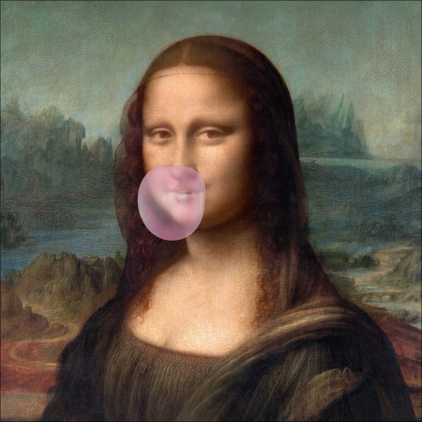 Glasbild BUBBLEGUM SMILE