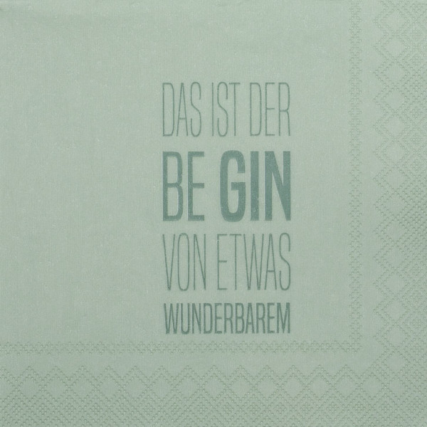 Servietten DAS IST DER BE GIN