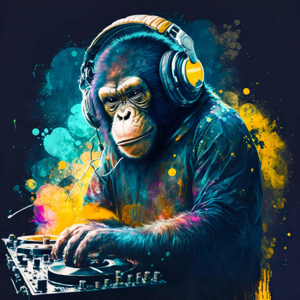 Kunstdruck MONKEY DJ