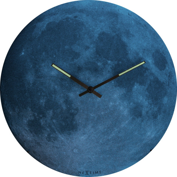 Wanduhr NEXTIME BLUE MOON DOME