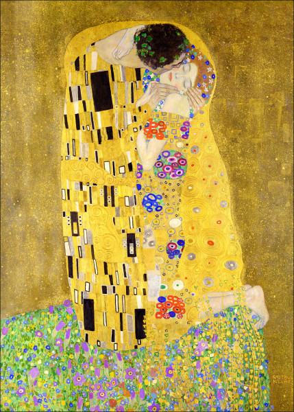 Aludibondbild KLIMT DER KUSS