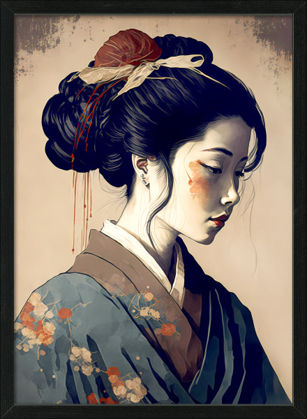 Gerahmtes Bild GEISHA II