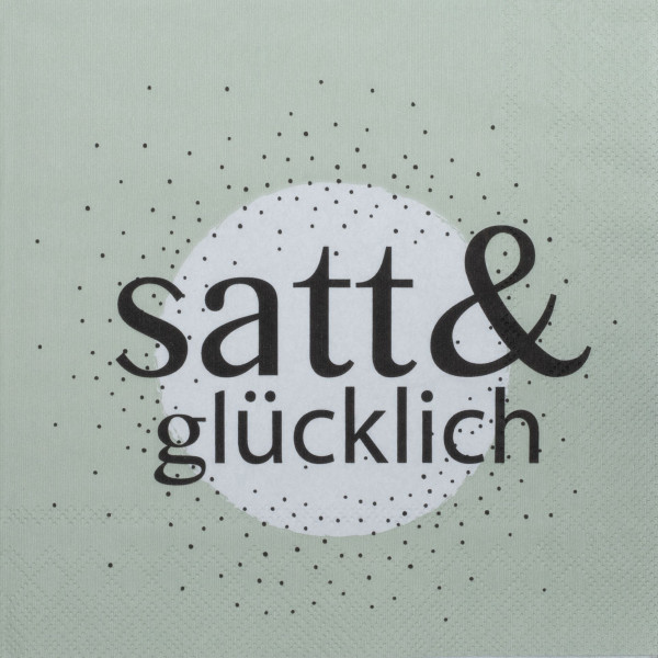 Servietten SATT &amp; GLÜCKLICH