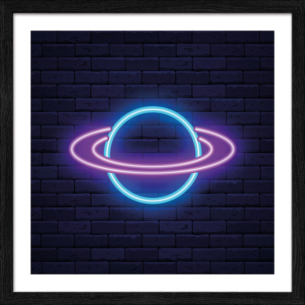 Gerahmtes Bild NEON PLANET