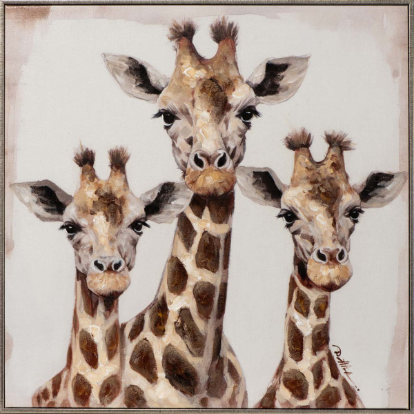 Keilrahmenbild GIRAFFEN TRIO