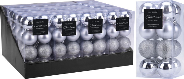 Weihnachtskugel-Set SILBER