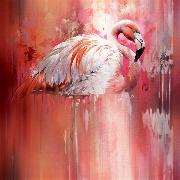 Aludibondbild PRETTY FLAMINGO